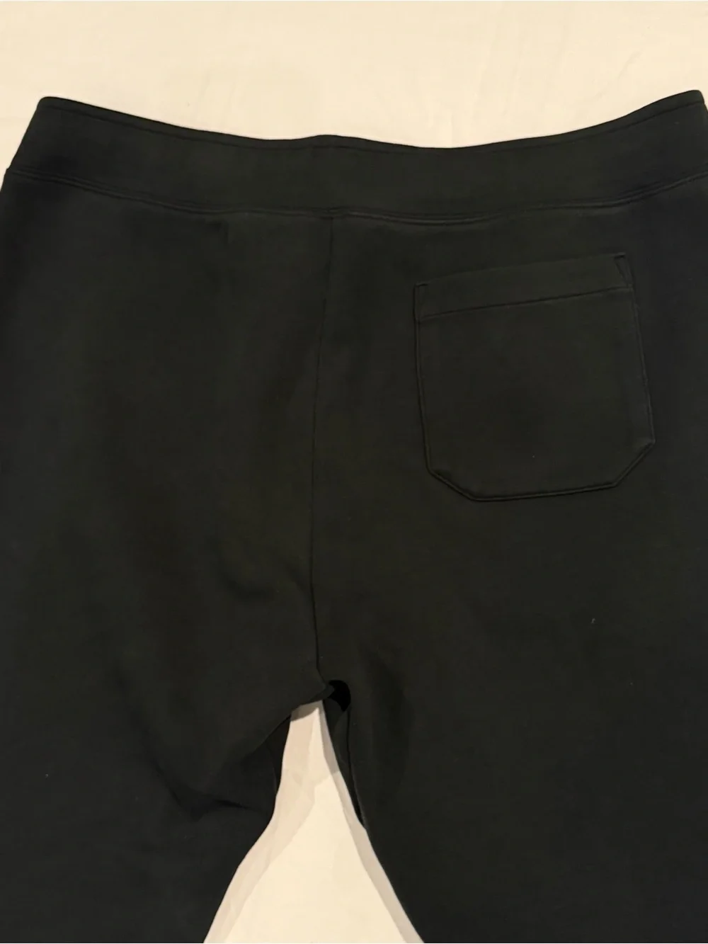 Polo Ralph Lauren Mens L Black Fleece Jogger Sweatpants White Pony Logo Pants